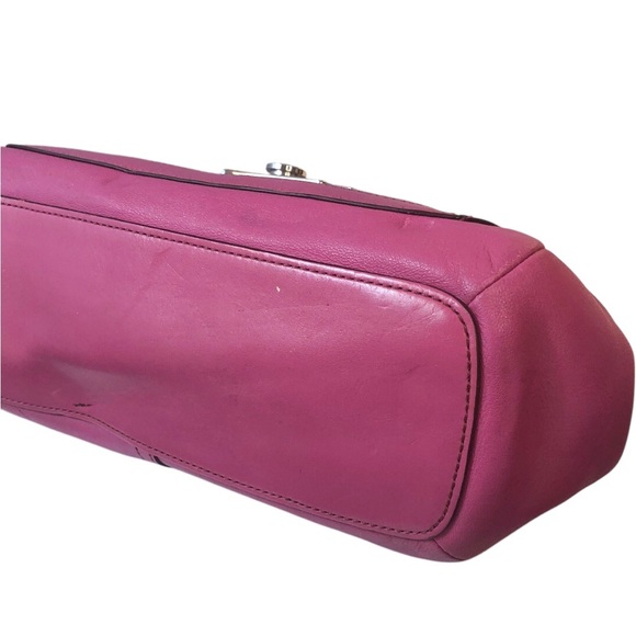 Coach Hamptons Framed “Ladies” Club 9734 Kiss Lock Orchid Pink Leather Purses - Picture 13 of 17